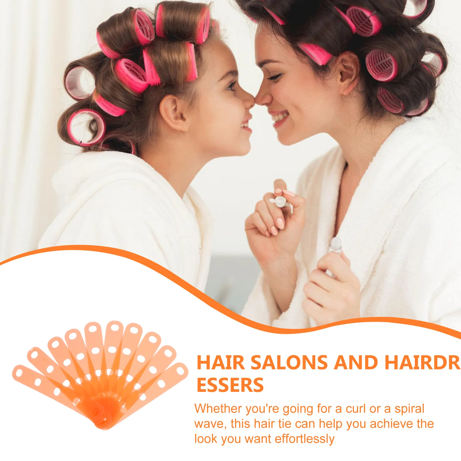 

20Pcs Curling Bands for Hair Rollers Elastic Silicone Hair Ties Professional Perm Rods for Salon Women Curlers