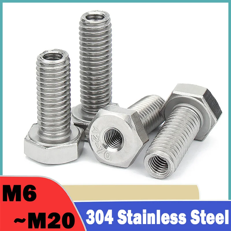 Weiyi Hollow Screw M6m8m10m12m14m16m20 304 Stainless Steel Special Outer Hexagonal Bolt Machine Threading Through Hole Screws