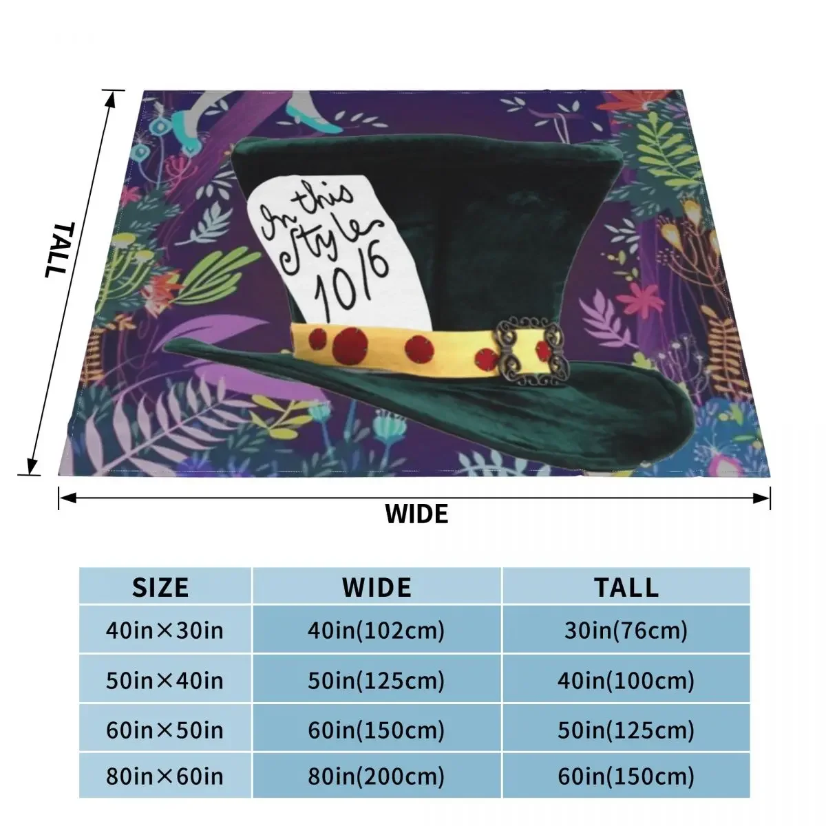 Mad Hatter Throw Blanket Luxury St Soft Blankets