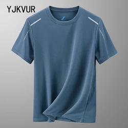 YJKVUR 2026 Summer Men’s Quick Dry Moisture Wicking Crew Neck T Shirts Mesh Athletic Running Gym Workout Short Sleeve Tee Tops