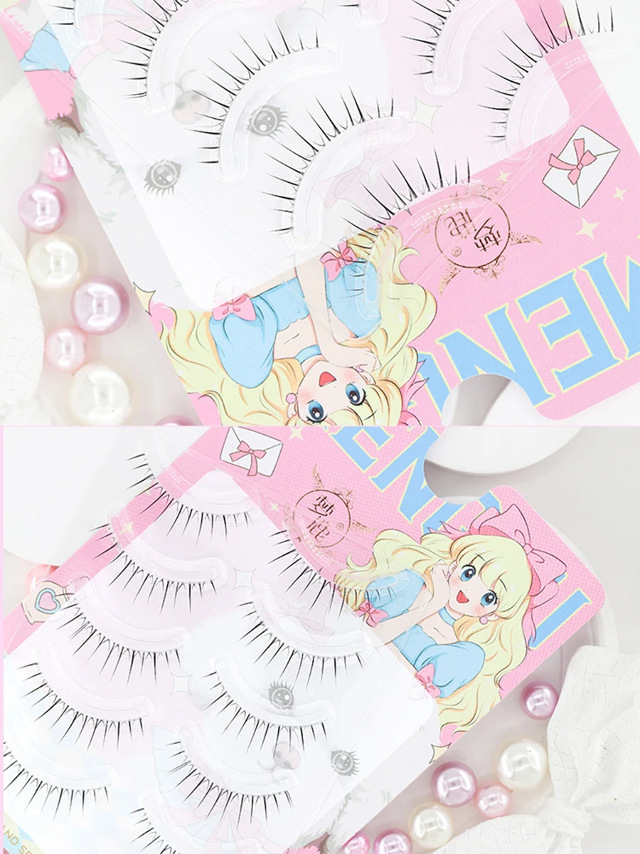 5Pairs Little Devil Eyelash Cosplay Lash Lolita Extension False Eyelashes Japanese Fairy Lolita Sweet Eyelashes Eye Makeup Tools
