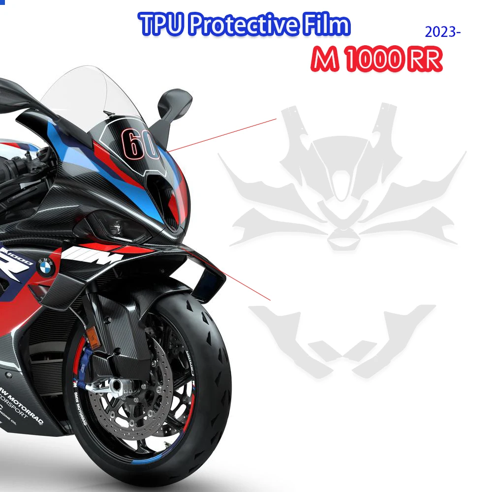 

Fits M1000RR Paint Protective Film Motorcycle TPU PPF protect Accessories For BMW M 1000 R R Fairing Protection Bodykit 2023-24