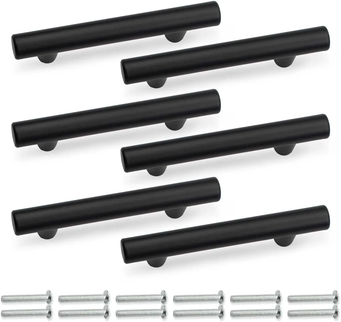 1/6/12Pcs Modern Stainless Steel Cabinet Pulls Modern Arch Design Brushed Metal Furniture Drawer Pull Hardware Pulls Bar Handle