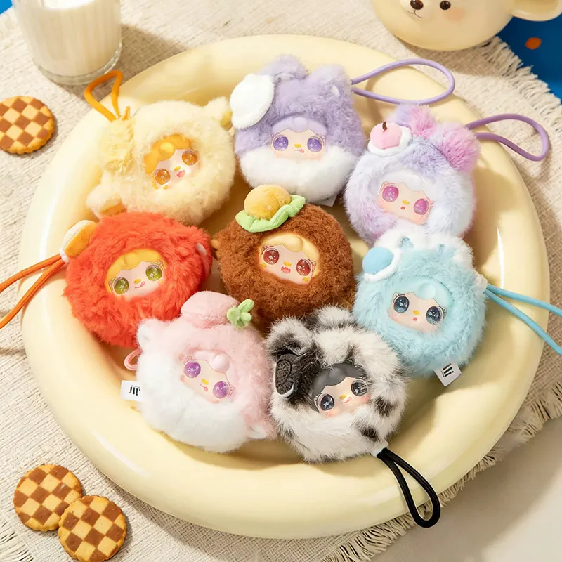 

Genuine Yooki Heat Charging Station Plush Blind Box Keychain Food Themed Cute Fluffy Bag Charm Mystery Box Gift Girls toys