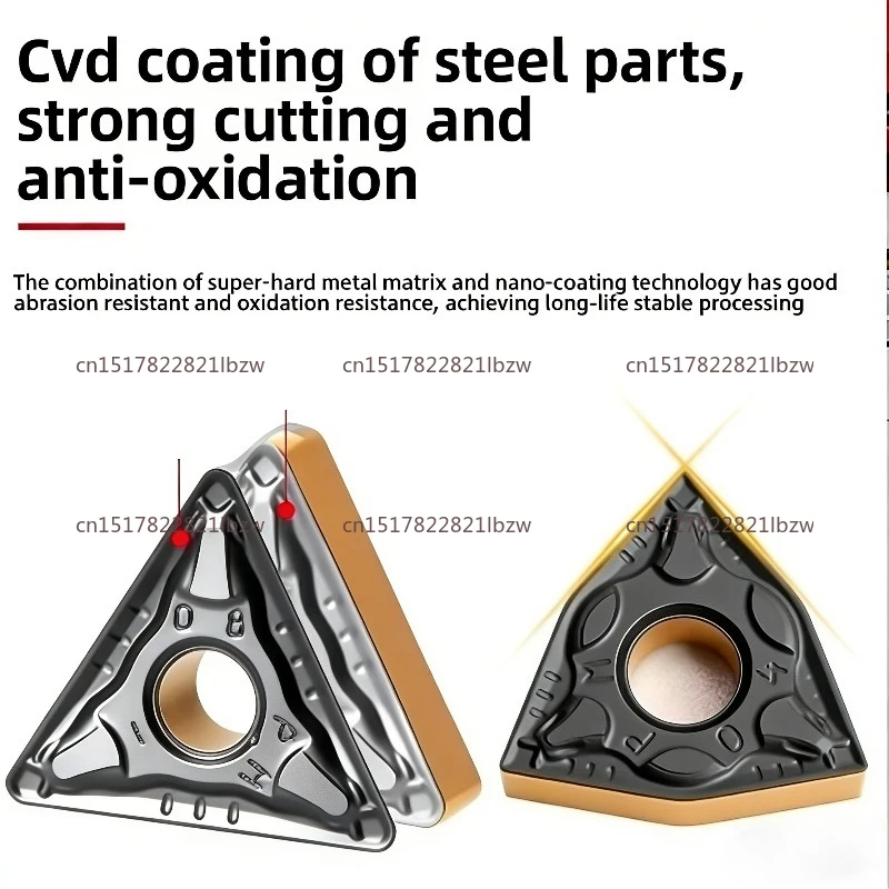 For TNMG220404 TNMG220408 PM 4225 Carbide Inserts Can Be Indexed Internal Turning   CNC Lathe  Quantity is one