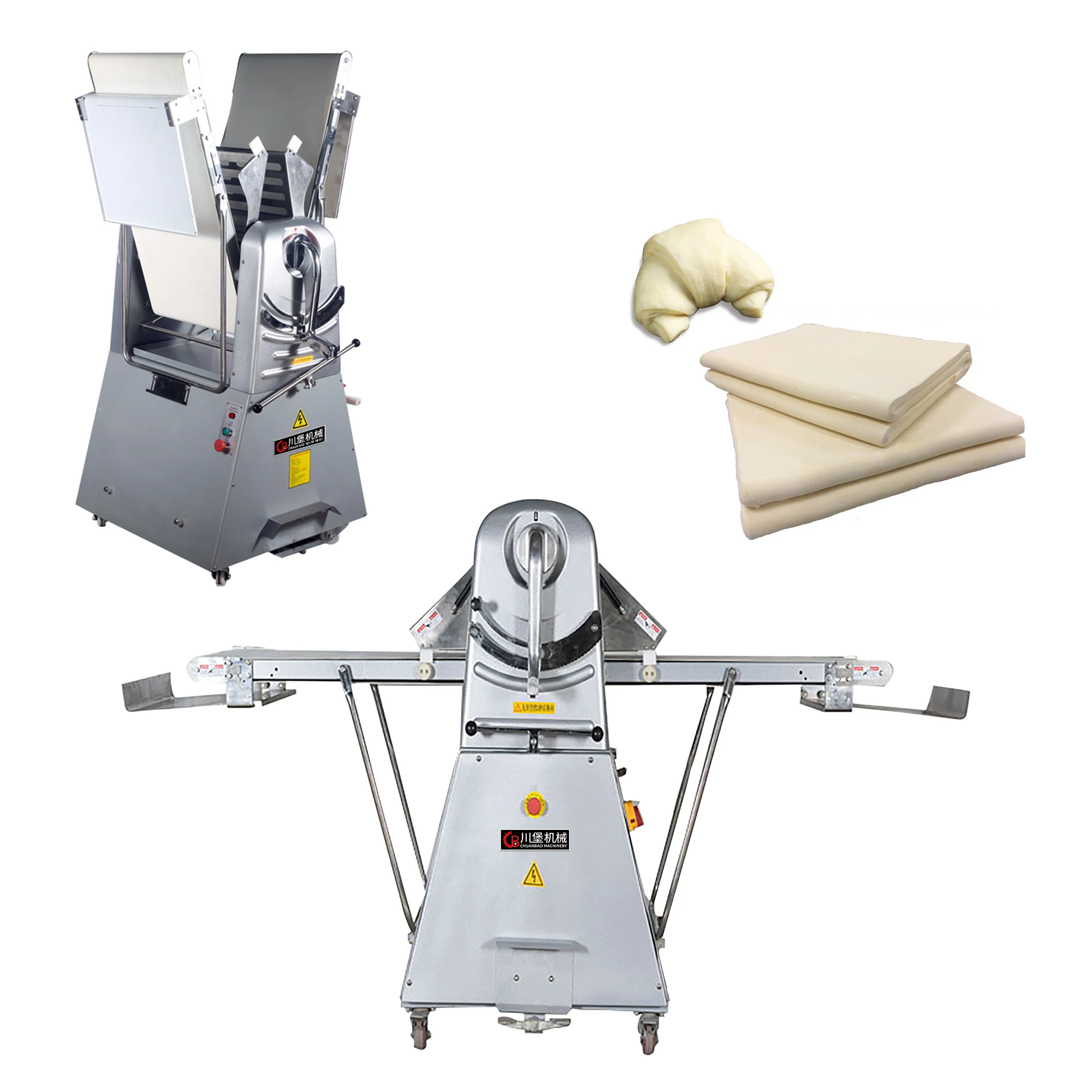 Vertical Bakery Butter Puff Pastry Press 5Kg Dough Sheeter Floor Model With Table Baking Making Dough Pastry Sheeter Roller