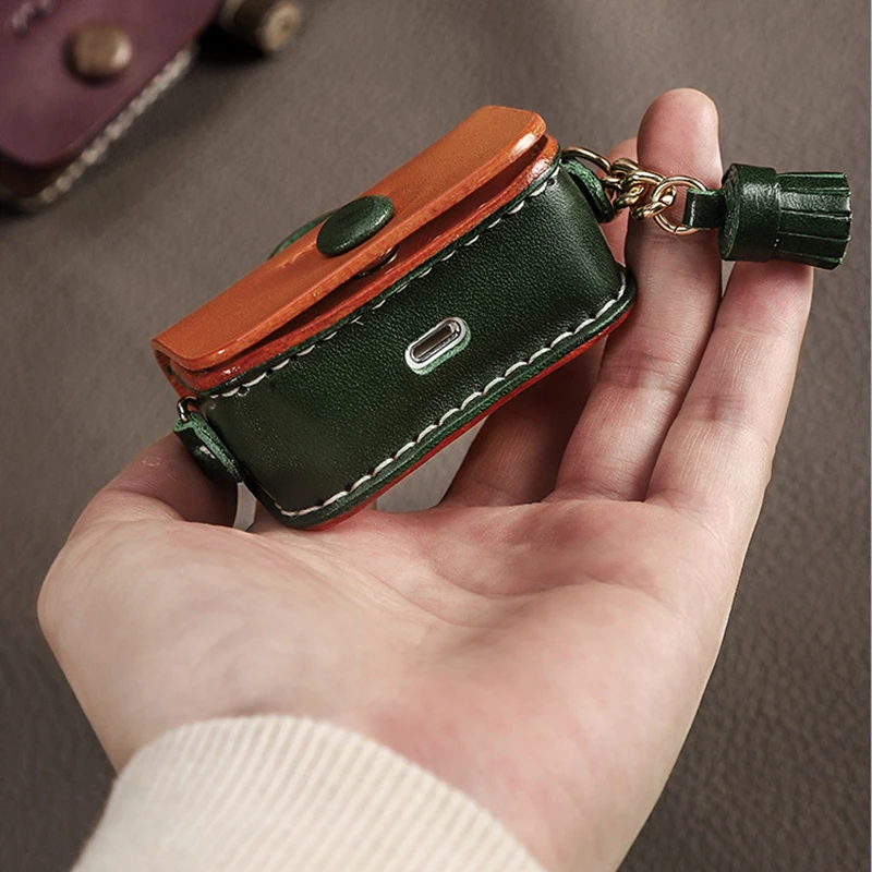 Genuine Leather Case for AirPods Pro Luxury Real Skin for Apple AirPods Pro Cover Bluetooth Earphone Accessory Handmade