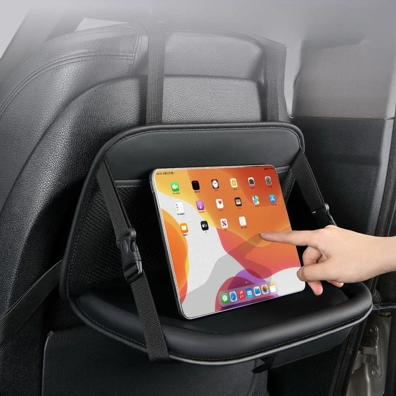 

Органайзер на спинку автомобильного сиденья, сумка для автоматического хранения из искусственной кожи со складным настольным подносом, держатель для планшета, коробка для салфеток, аксессуары для салона автомобиля