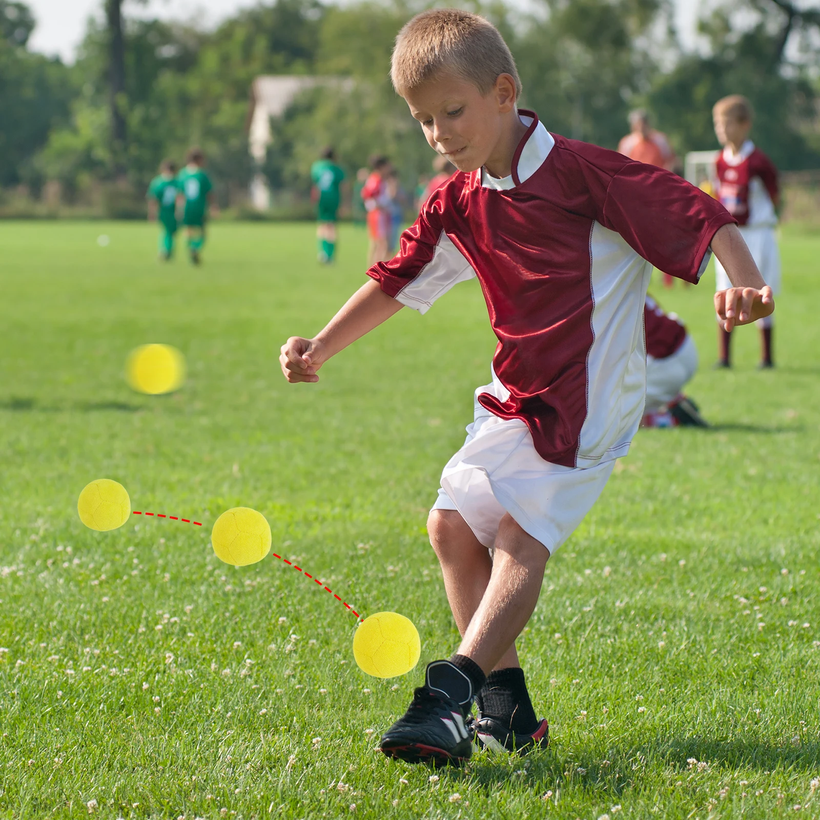 Suede Sack Spiral Pellet Filled Footbags Ball Soft Soccer Kick Bags for Foot Coordination Training Stress Relieve Toy