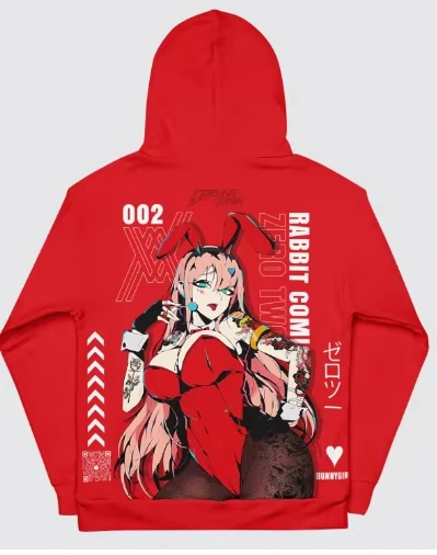 Darling in the Franxx Zero Two Y2K New Model Oversized Unisex personality Clothes hoodie sweatshirt Sports Graphic Short Sleeves