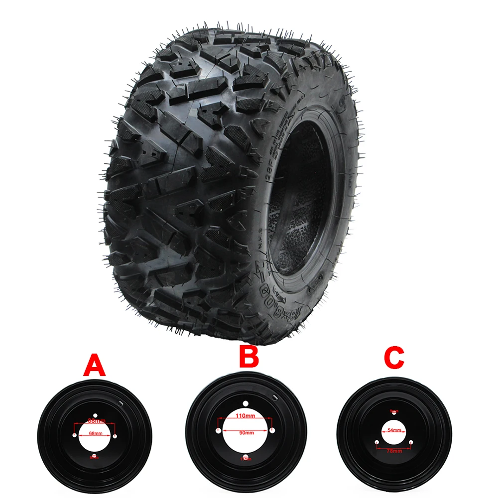 7-inch 16X8-7 all terrain vehicle tire with wheel hub 16X8.00-7 16 * 8-7 highway tire off-road tire wear-resistant wheel hub tir