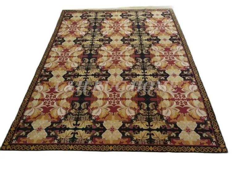 

Free Shipping 8'x10' Needlepoint Carpets Hand Knotted Oriental Rugs for home decoration