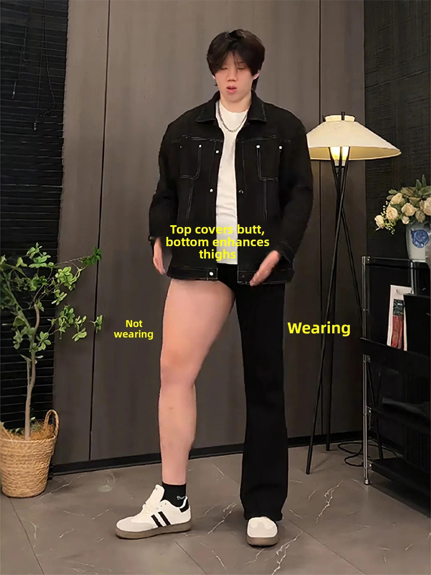 

Bla Fce Lined Men's Jeans Winter Thi Leg Butt Slimming Micro Flared Pants Knife Design Casual Straight Leg Jeans