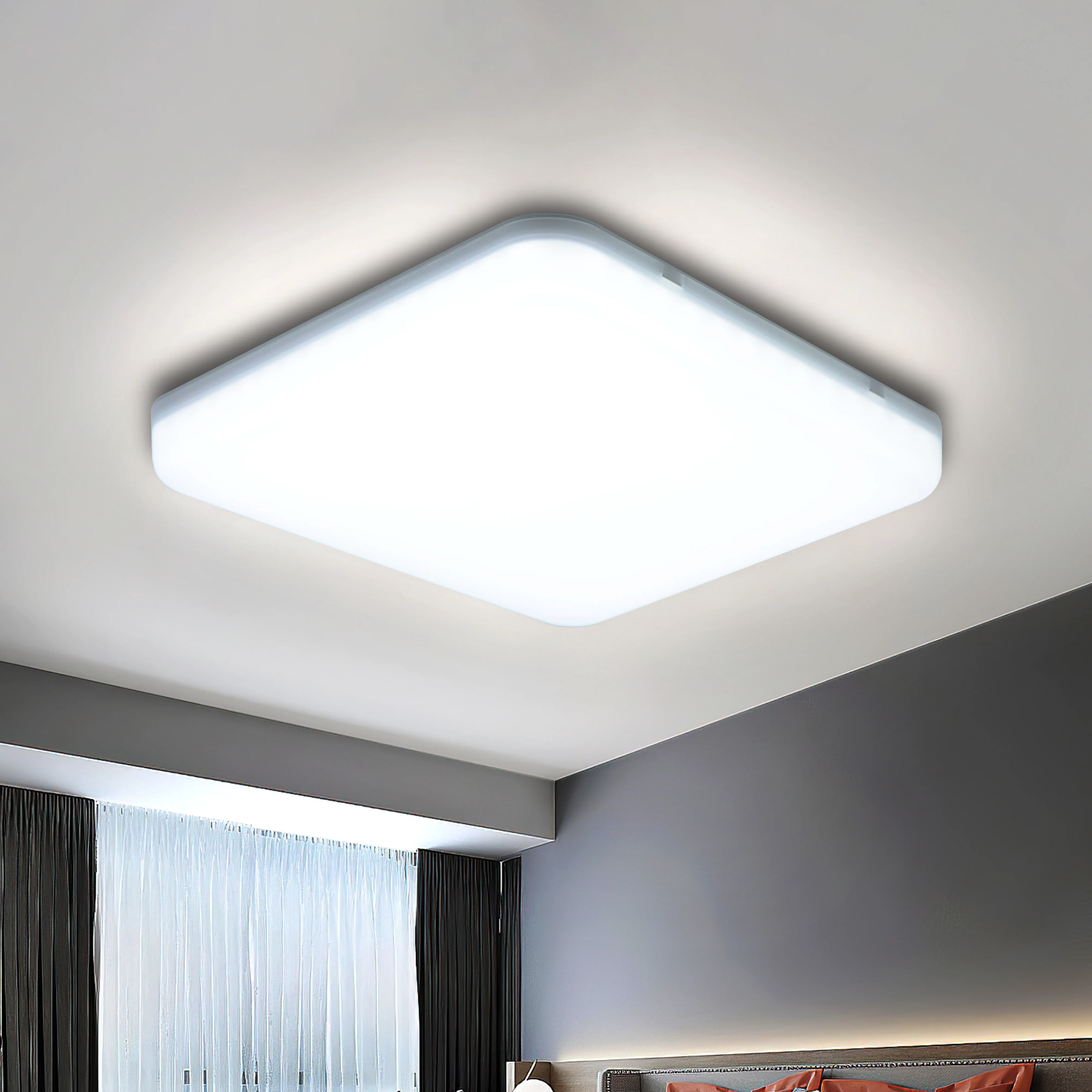 12 Inch Square LED Ceiling Light 18W 3000LM 6000K No Flicker Suitable for Corridors And Kitchen Embedded Square LED Lighting