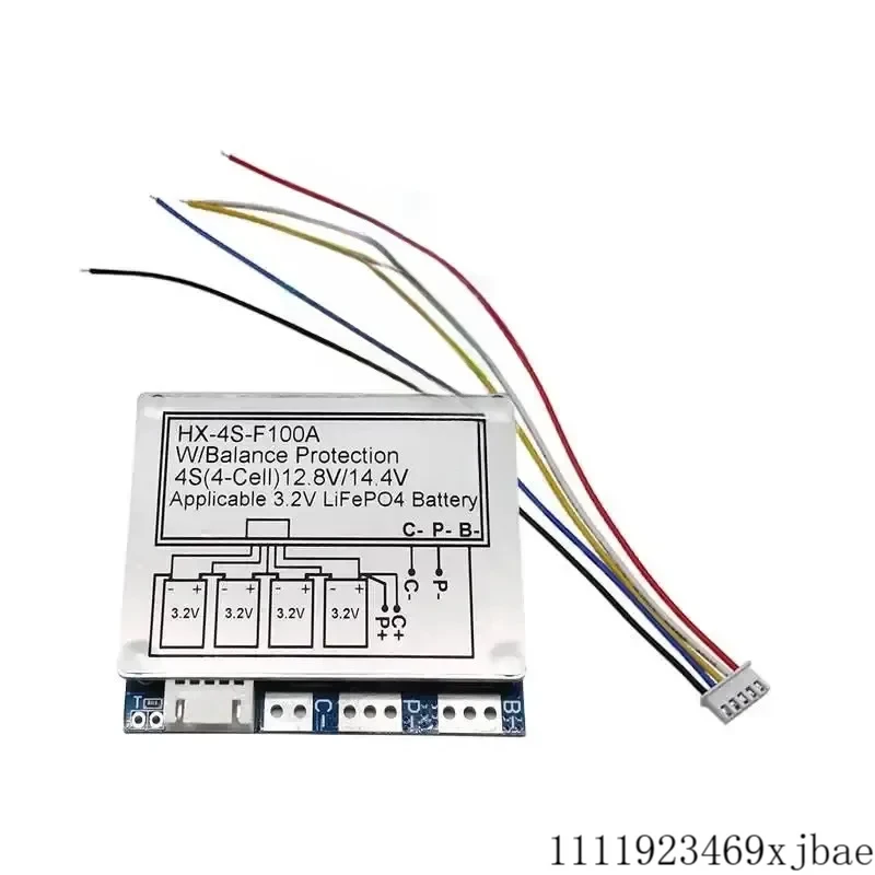 4S 12.8V/14.4V 100A High Current Li-FePO4 Battery Charger/Discharger Protection Board Split Port BMS Active Equalizer Module