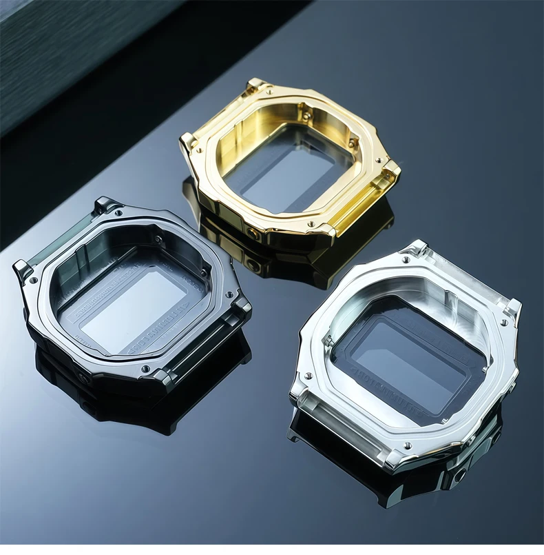 A168 Upgrade Edelstahlgehäuse Lünette Mod Kit für Casio 3298 A168WA Uhr Hochwertiges Uhrenzubehör aus massivem Metallgehäuse und Armband – Detail 6