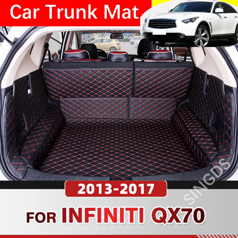 

Auto Full Coverage Trunk Mat For Infiniti QX70 2013-2017 16 15 14 Car Boot Cover Pad Cargo Liner Interior Protector Accessories