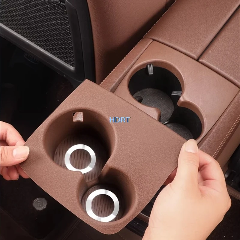 

For Mercedes-Benz GLE GLS Class W167 V167 X167 2020 + Car Styling Rear Water Cup Storage Box Organizer Tray Cover Accessories