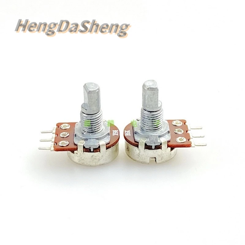 

5Pcs/Lot Type 16 WTH148 B5KB10KB20K Single 3-pin D-axis semi-axis Power Amplifier Sound Box Volume Potentiometer