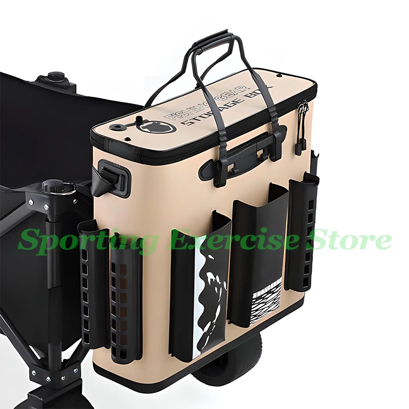 Description Picture 3 of itemFishing Tackle Storage Bag Shoulder Backpack Portable Rod Barrel Camping Multifunction Fishing Bucket Live Fish Protective Box