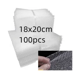 Lot de 100 enveloppes à bulles 18x20cm, sacs d'emballage blancs transparents antichocs, vente en gros