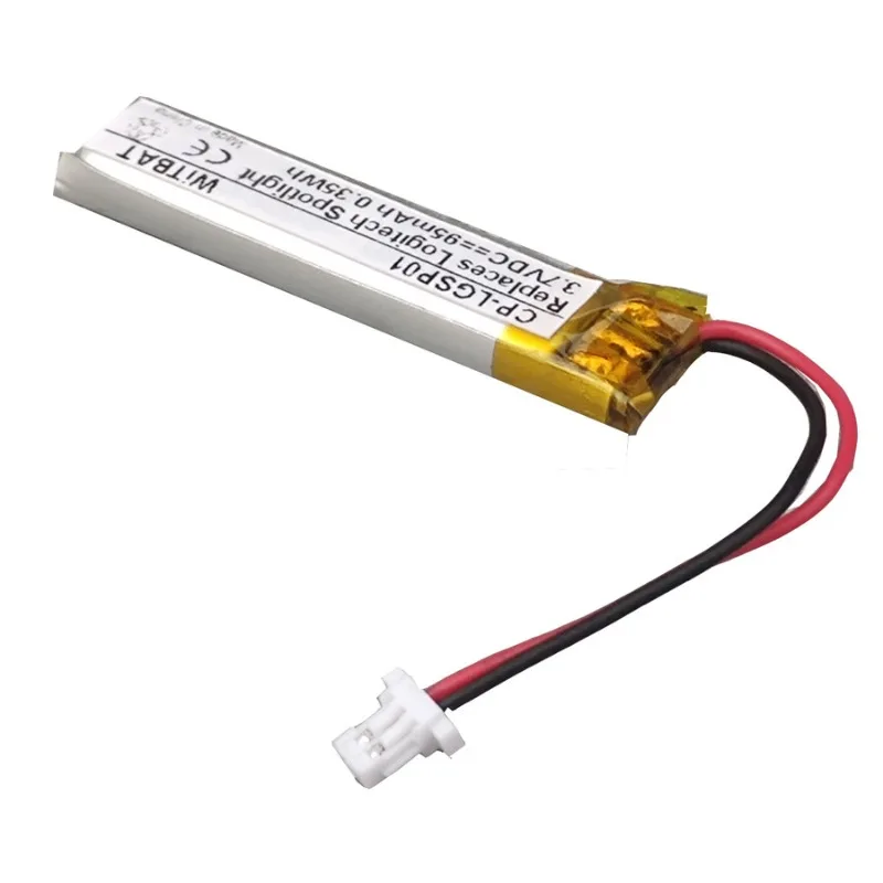 Brand New CP-LGSP01 3.7V 95mAh Replacement Battery for Logitech Spotlight PPT Li-Po Page Turning Pen Projection Pen