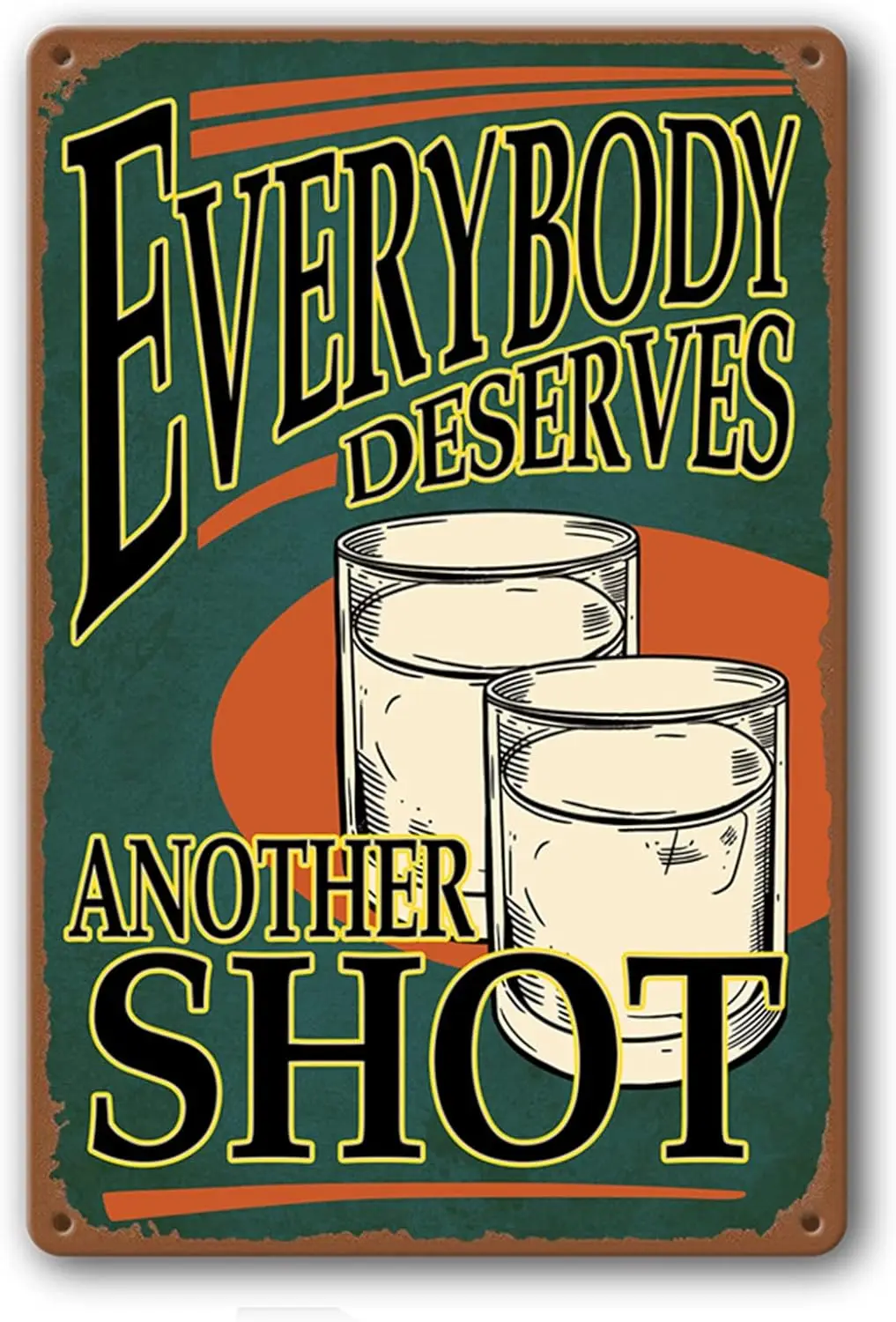 Funny Bar Sign Vintage Metal Signs For Home Bar Man Cave Wall Decor Unique Fireball Decor Kitchen Everybody Deserves Anothe sign