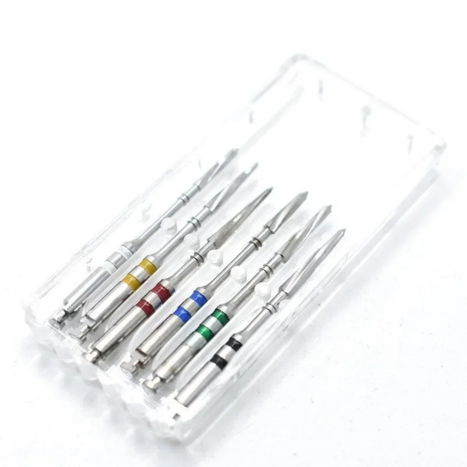 6pcs/piece Dental Machine Drill Bit U Drill Stainless Steel Drill Bit Post Preparation Root Canal File Reamer Drill