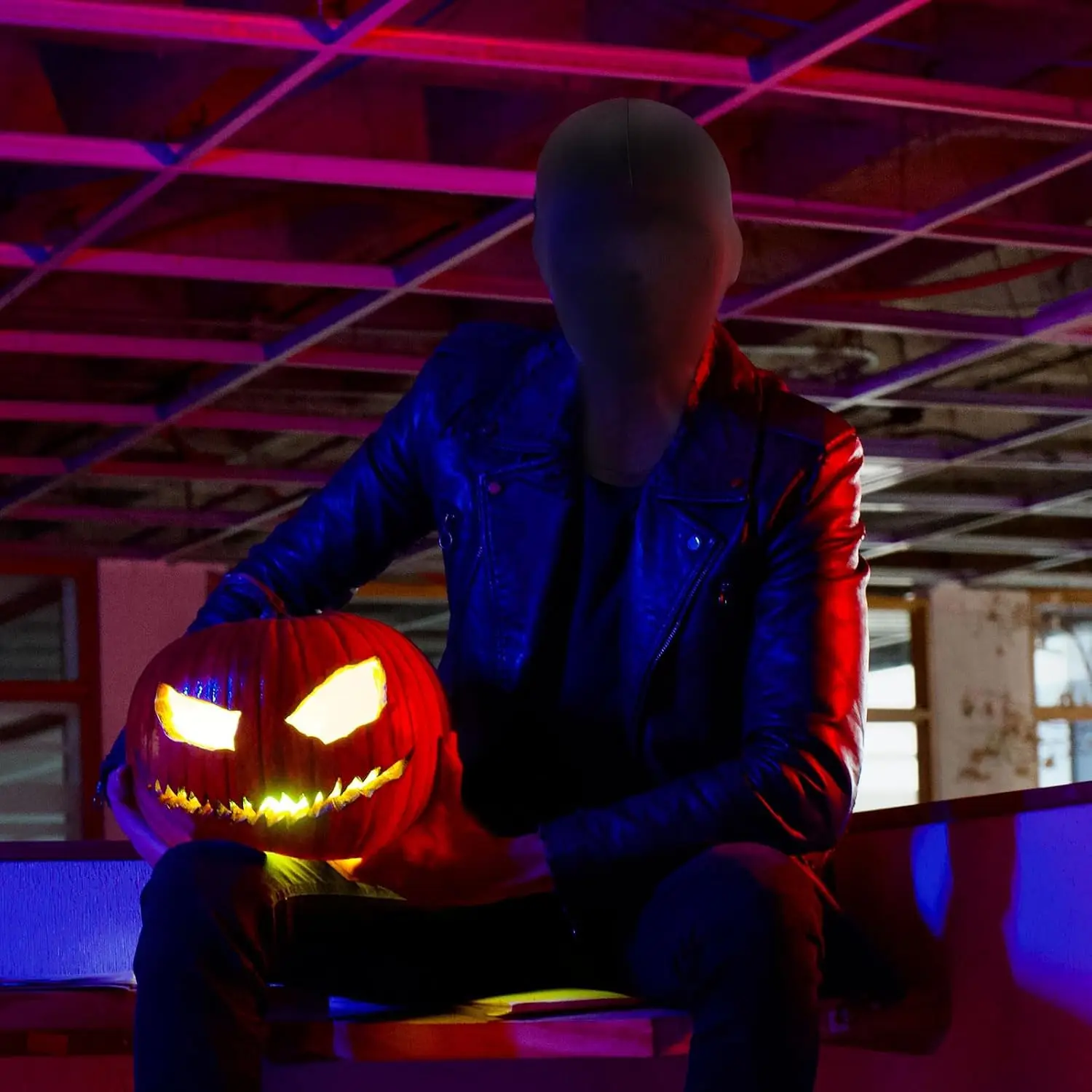 Masque complet noir en spandex pour Halloween, couvre-tête Morph sans visage pour costume de fête adulte