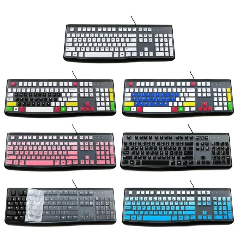 

Dustproof Waterproof Transparent Silicone Keyboard Cover Skin Protectors for K120 MK120 Corded Keyboard Accessories