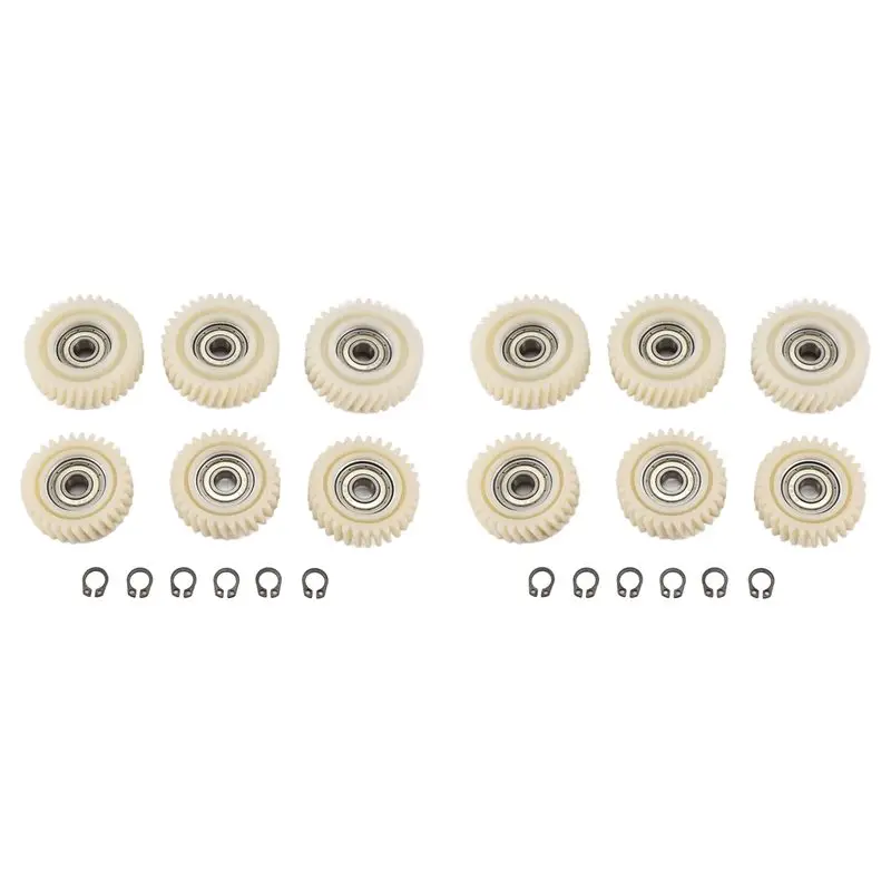 A53Q-12PCS 47.5X13mm 41.5X11mm Oblique Planetary Gear 35 31 Teeth Helical Gears With 7.94Mm Bearings