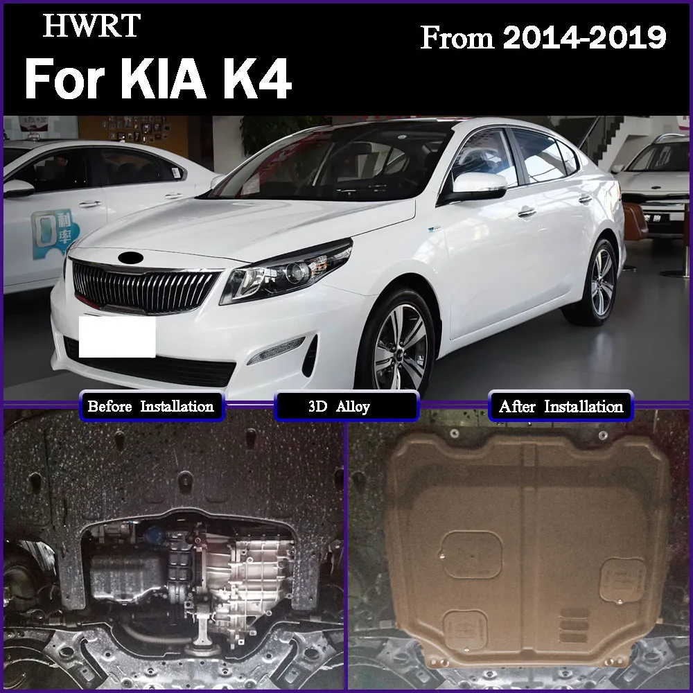 

Front Under Engine Cover For KIA K4 2014-2019 1.6T 1.8L 2.0L Guard Plate Skid Plate Car Engine Protection Panel Mudguard