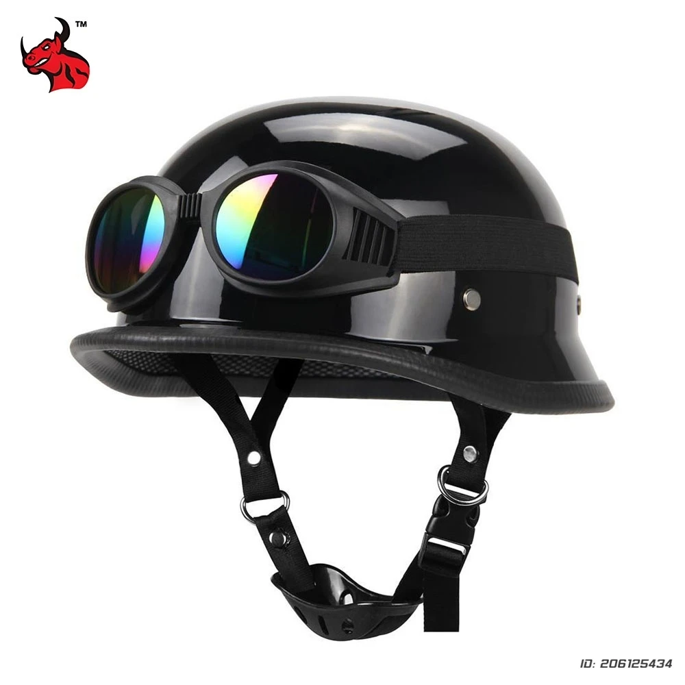 

Мотоциклетный полушлем, немецкий кожаный ретро-шлем, Casco, мотоциклетный шлем с открытым лицом, байкерские защитные защитные шлемы