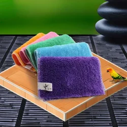 Natural Bamboo Fiber Thickened Clean Cloth Scouring Pad Dish Towel Not Greasy Easy To Clean Bathroom Rags and Kitchen Dishcloth