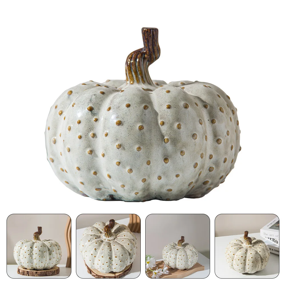 

1Pcs Simulation Pumpkin Ceramic Pumpkin Decoration for Garden Home Party Supply Photo Prop Desktop Ornament Photo Prop