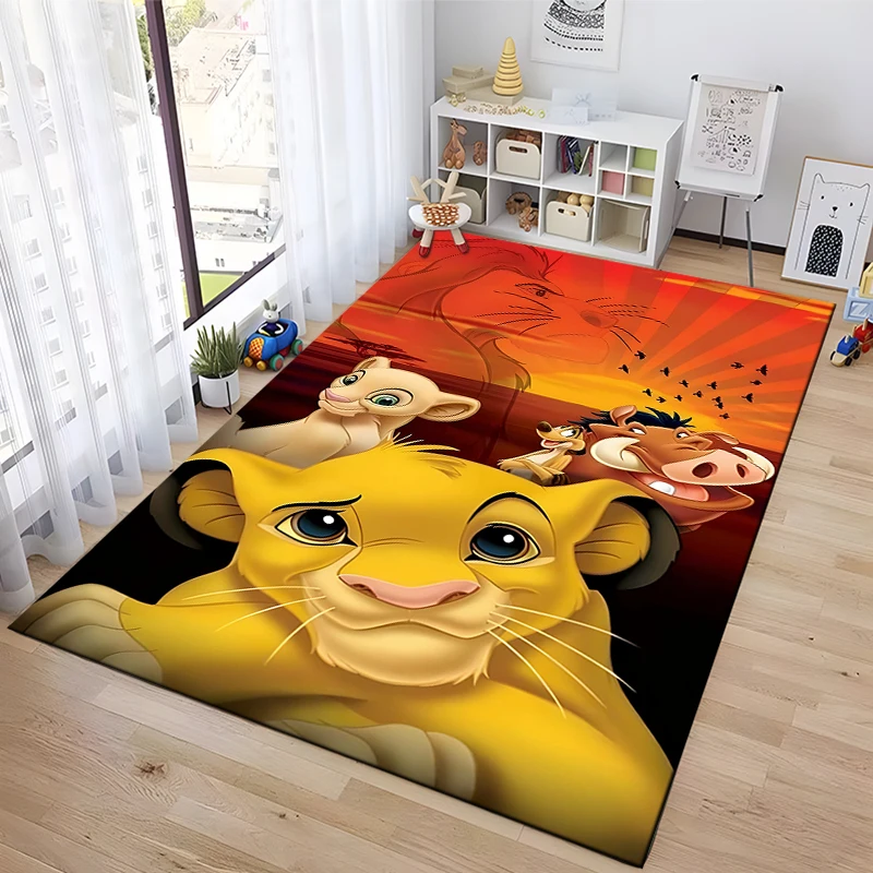 Disney The Lion King Area Rug,Carpet for Home Living Room Bedroom Sofa Doormat Kitchen Decor,Non-slip Floor Mat Area Rug