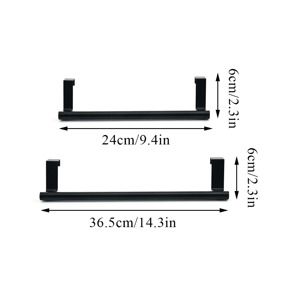 1Pc Stainless Steel Towel Rack Bathroom Towel Holder Stand Kitchen Cabinet Door Hanging Organizer Shelf Wall Mounted Towel Bar