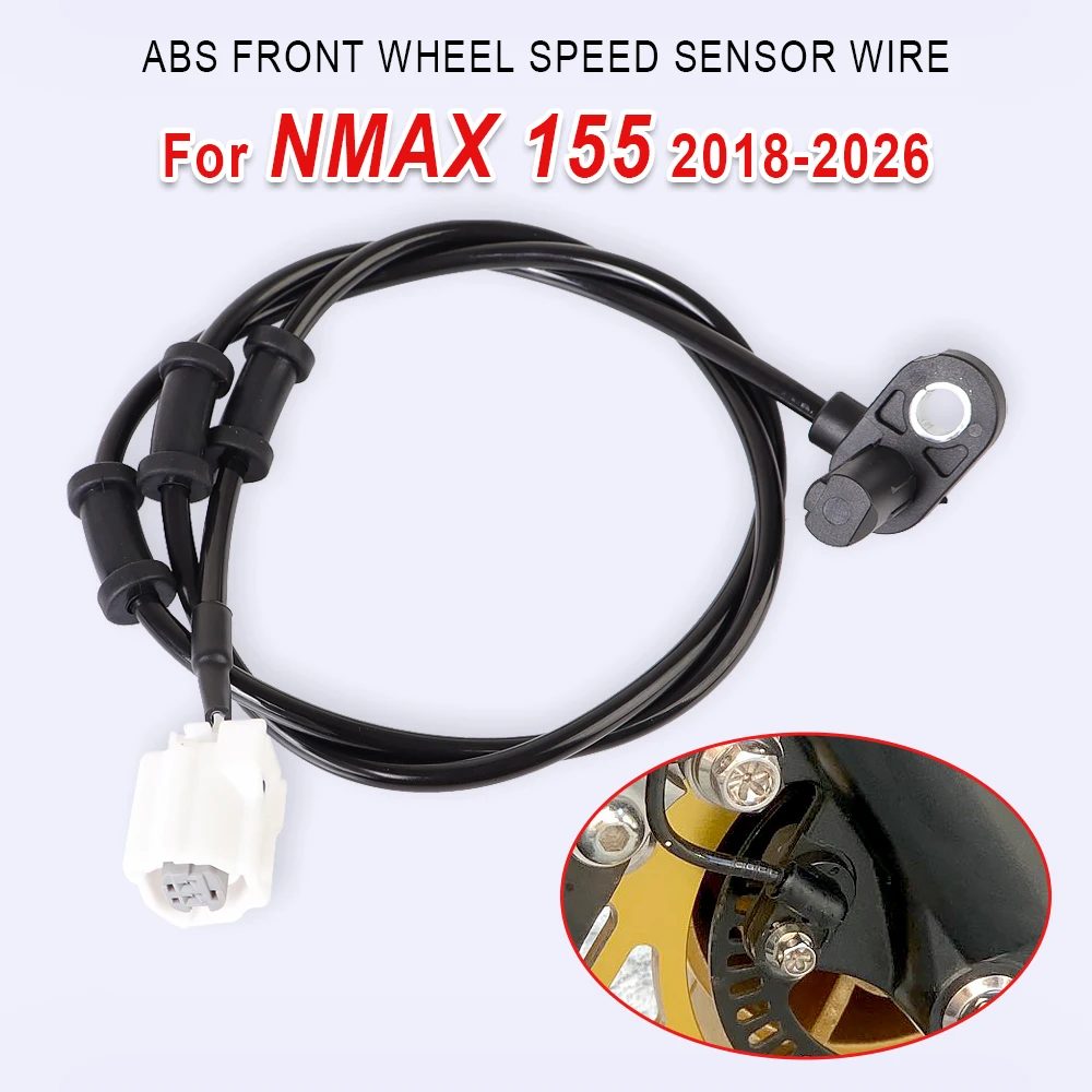 For Yamaha NMAX 155 N-MAX 155 Nmax155 2018-2024 2025 2026 Motorcycle ABS Front Wheel Speed Sensor Wire Silicone Cord Accessories