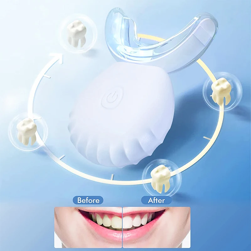 Wireless LED Teeth Whitening Kit With LED Light And Whitening Gel Dental Bleaching Set