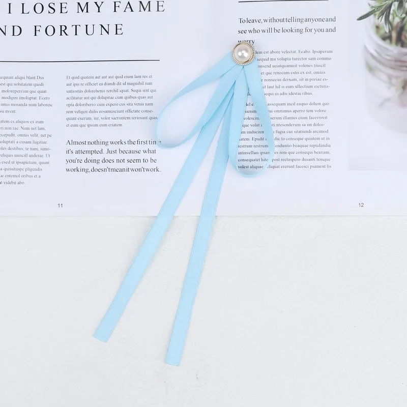 Perlenband Broschen Pin Fliege Vintage vorgebundener Kragen Schwarz Blau Schleife Weißes Hemd Krawattenklammer Damen Mädchen Kleidung Krawatten – Detail 23