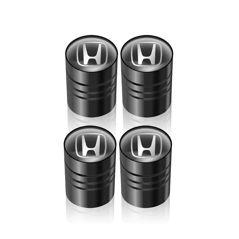 pcs Metal Car Wheel Tire Valve Caps Stem Case Covers For  Honda Civic Accord Crider City XRV CRV HRV Inspire Fit Odyssey Envix