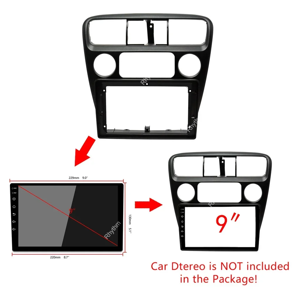 9 inch Car Frame for HONDA ACCORD 1998 1999 2000 2001 2002 2003 Dashboard Accessories Refitting Stereo Car Fascia Panel Trim Kit