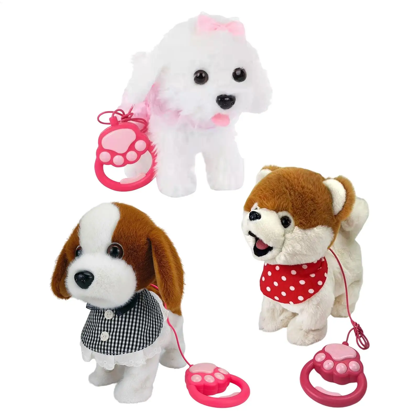 لعبة الكلب الإلكترونية المشي التفاعلية الكلب أفخم ألعاب الدمى تهتز التلقائي تتحرك جرو كهربائي هدية للطفل الاطفال #6