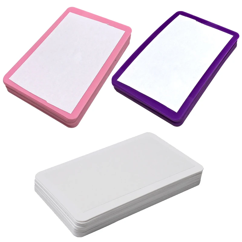 

Finger Angel 15Pcs Pink/Purple/White Color Backcover Plastic Nail Art Stamping Plate Holder/Backing Backboard For 9.5*14.5cm