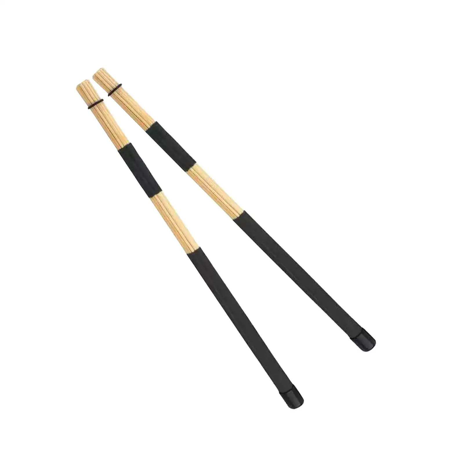 Bamboo Hot Rods Drumsticks Smooth Grip Black Quiet Drum Sticks Create Light Sound for Small Venue Acoustic Performance Rock Band