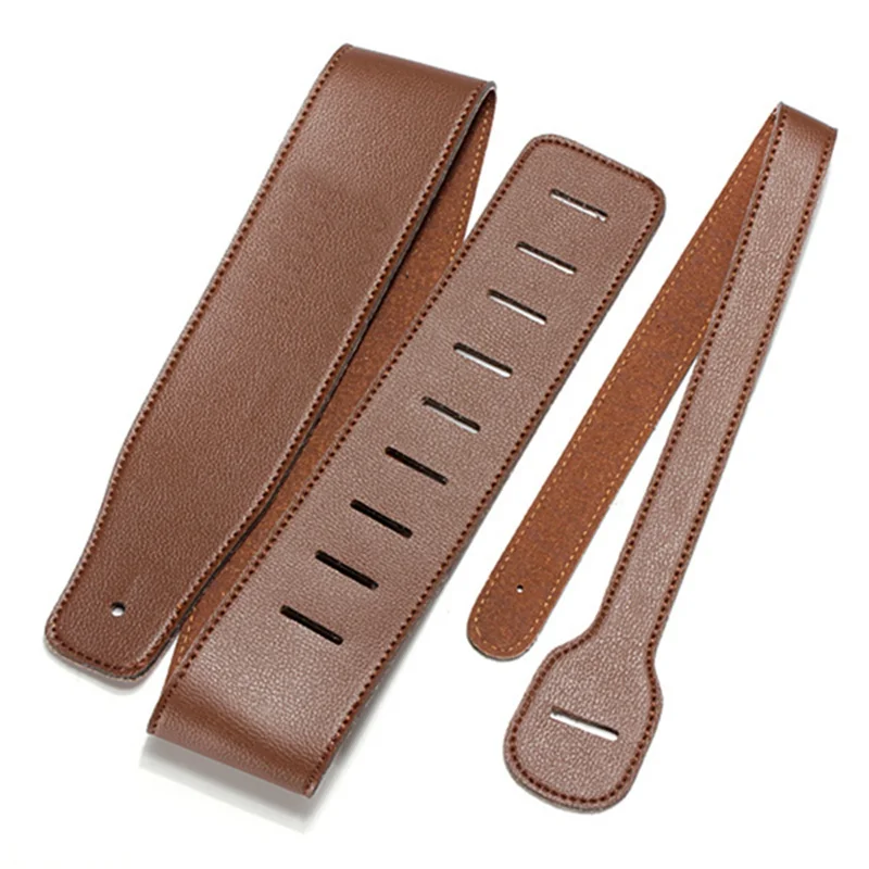 Adjustable Guitar Strap Belt Leather Guitar Strap with 3 Plectrums Guitar Pick Holders Electric Acoustic Bass Guitar Accessories