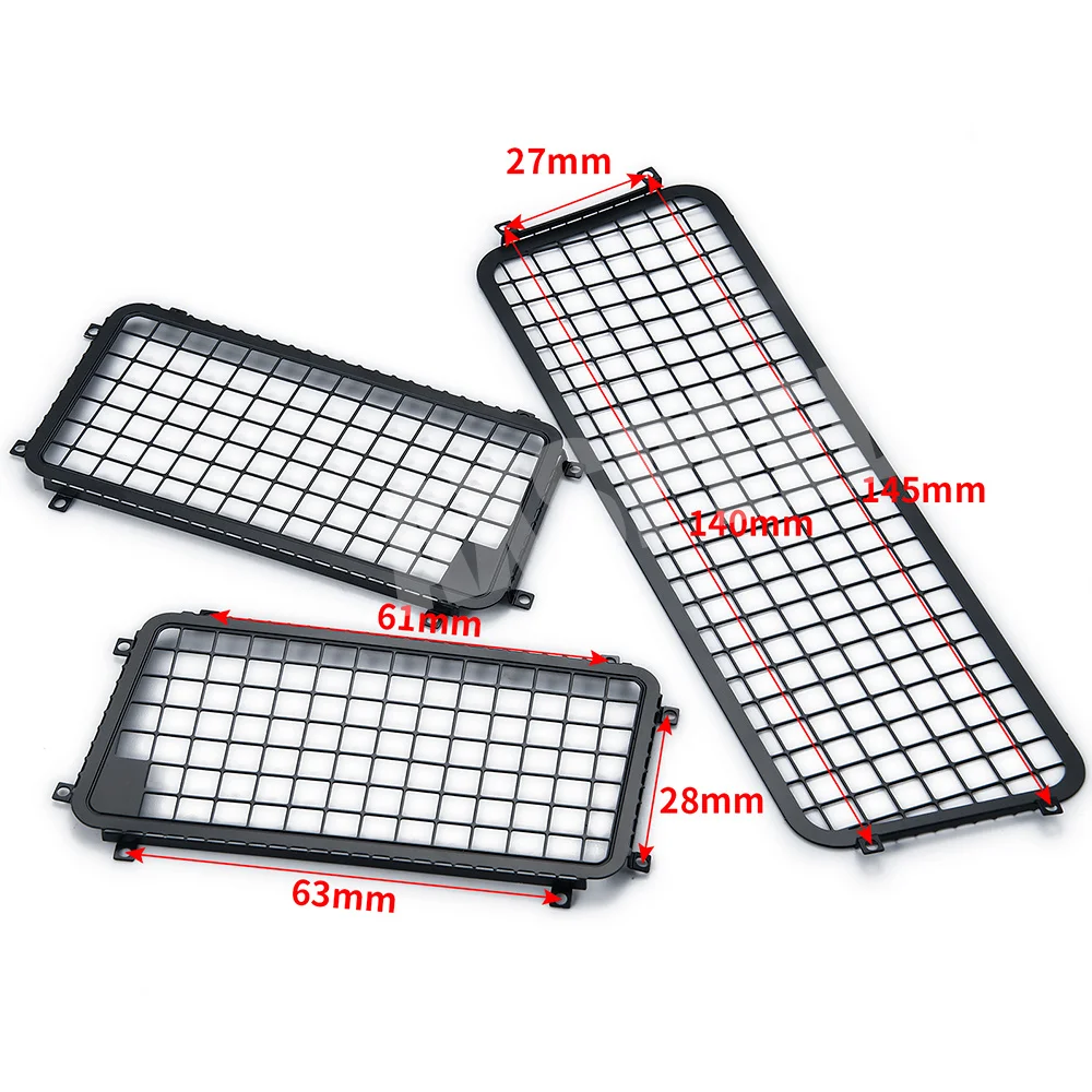 AXSPEED 1Set Metal Window Mesh Protective Net Guards for TRX-4 TRX4 Bronco 1/10 RC Crawler Car Upgrade Parts Accessories