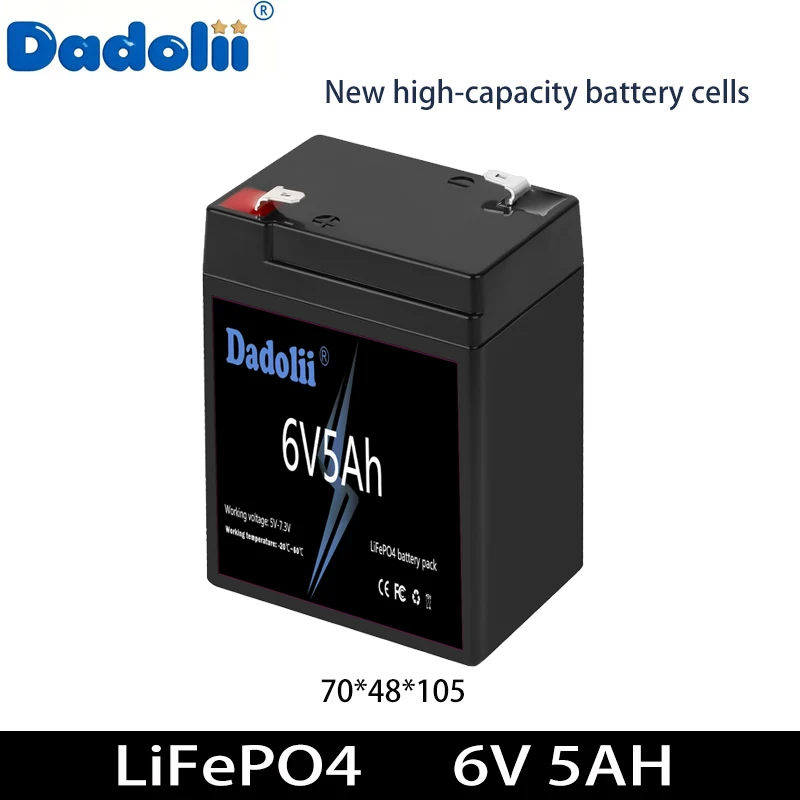 Batería LiFePo4 de 6V5Ah 6V8Ah 6V12Ah es adecuada para coches de juguete para niños con una larga vida útil