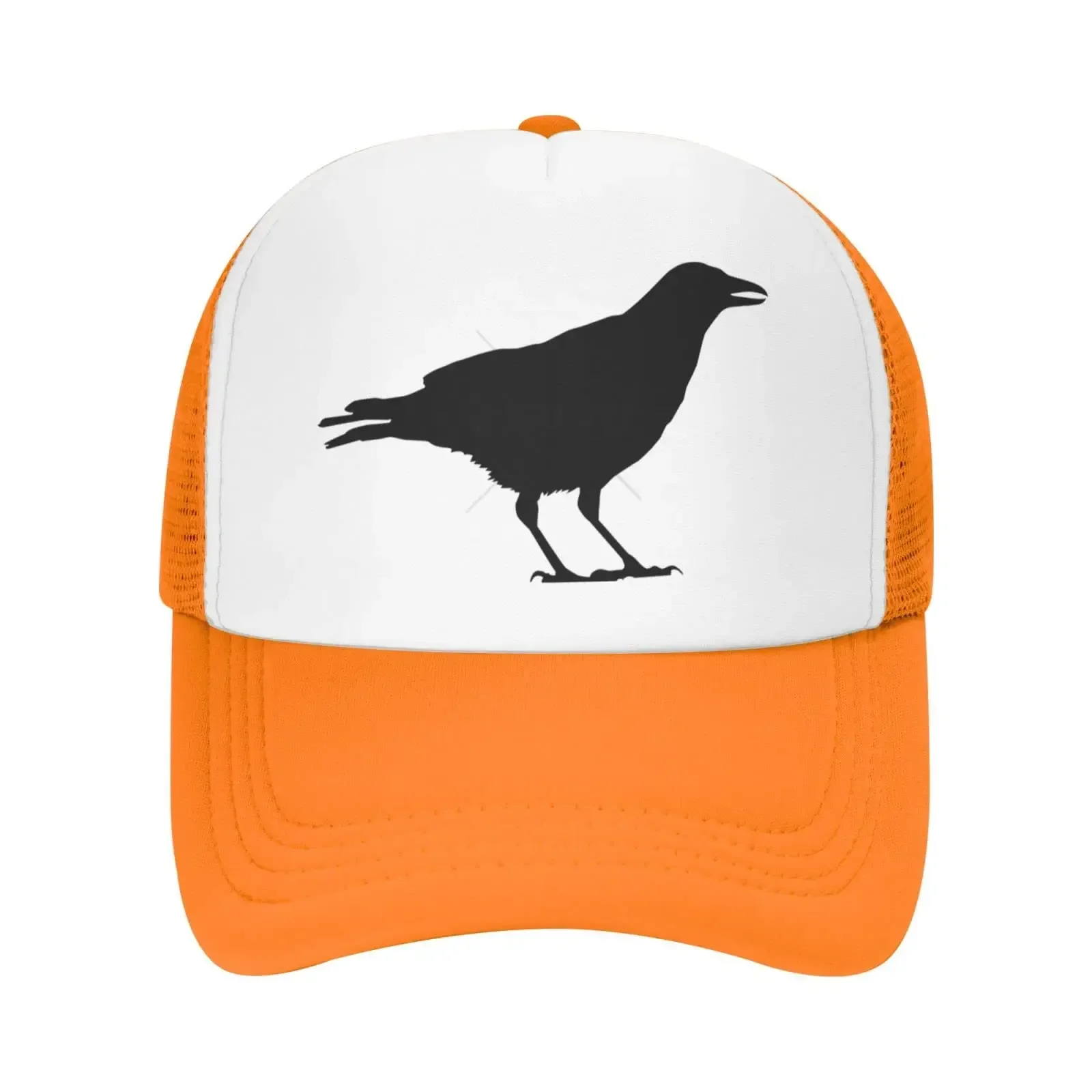 New Crow Raven Hat Mesh Cap for Men Women Adjustable Trucker Hats Baseball Caps