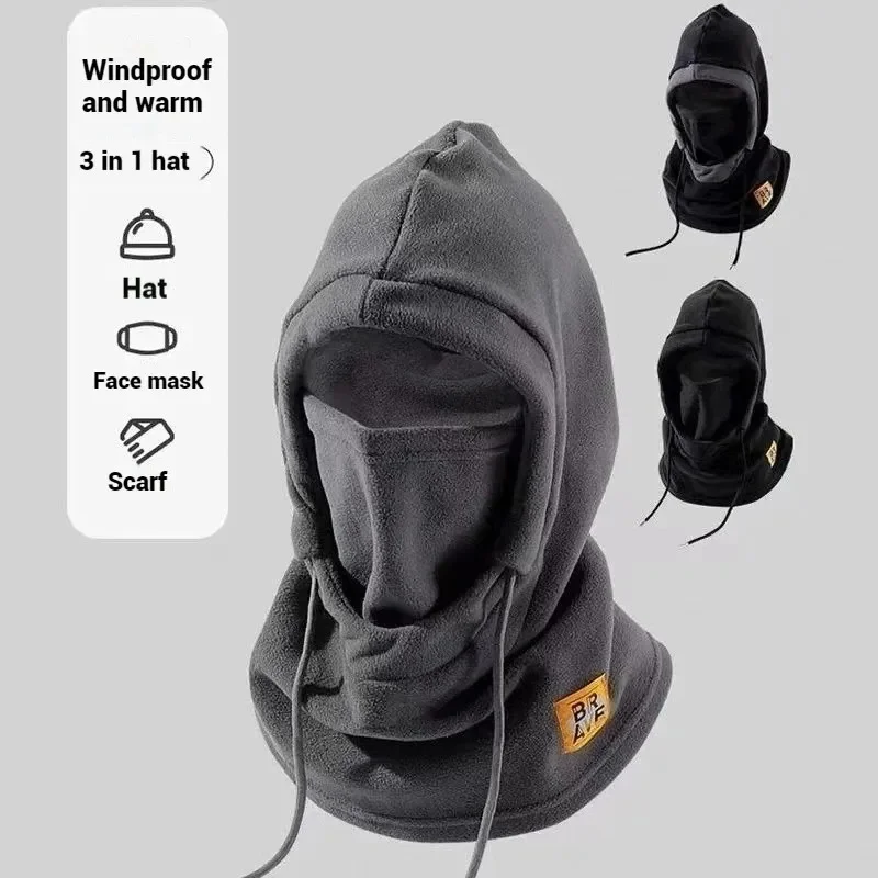 Winter Warm Hat With Mask And Neck Warmer 3-in-1 Windproof Balaclava ForMen And Women Masked Hat Cycling Cold Weather Protection